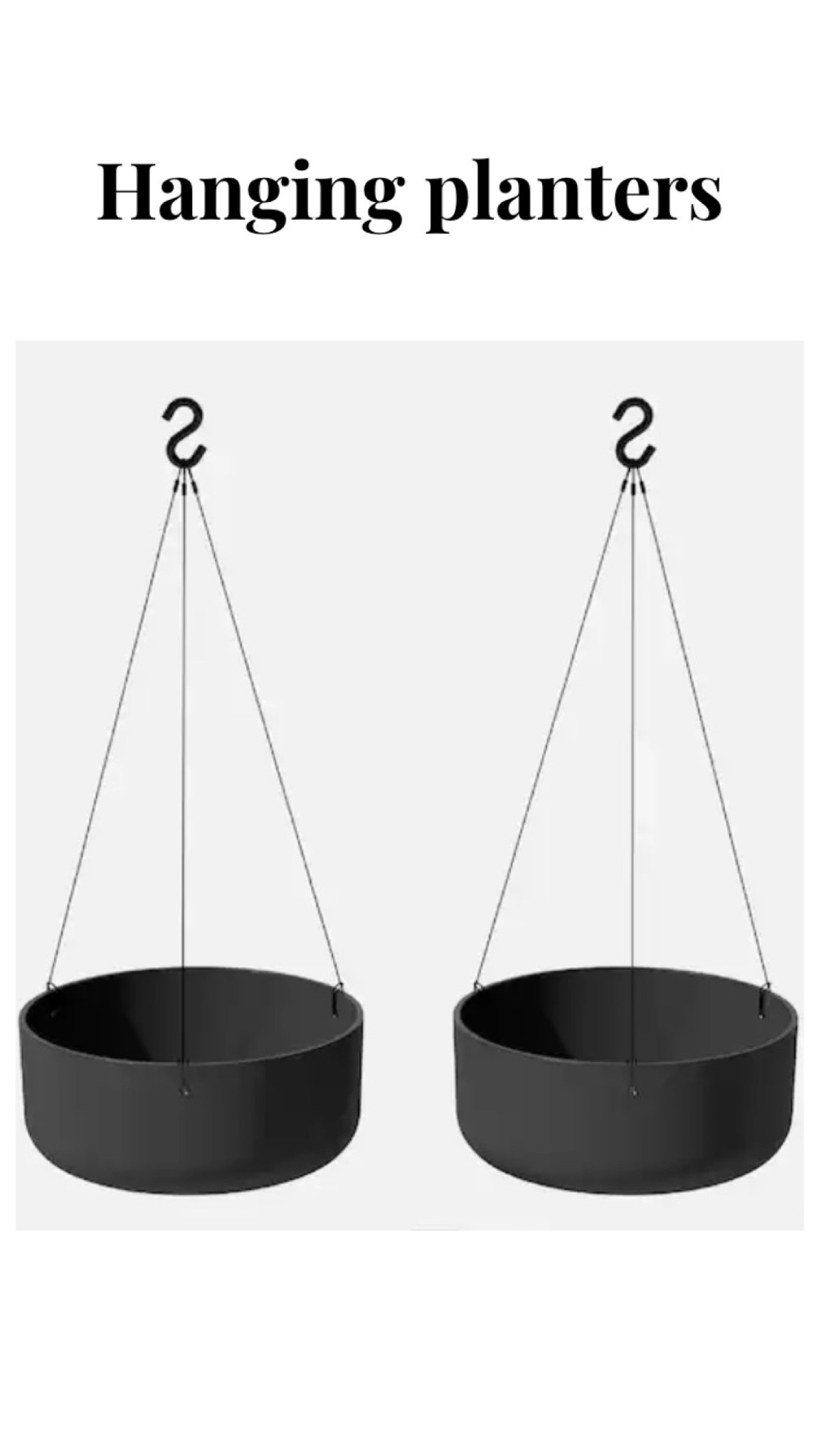 Black hanging planters 

#LTKFind #LTKhome #LTKSeasonal