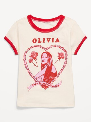 Olivia Rodrigo™ Fitted Ribbed Ringer Graphic T-Shirt for Girls | Old Navy (US)