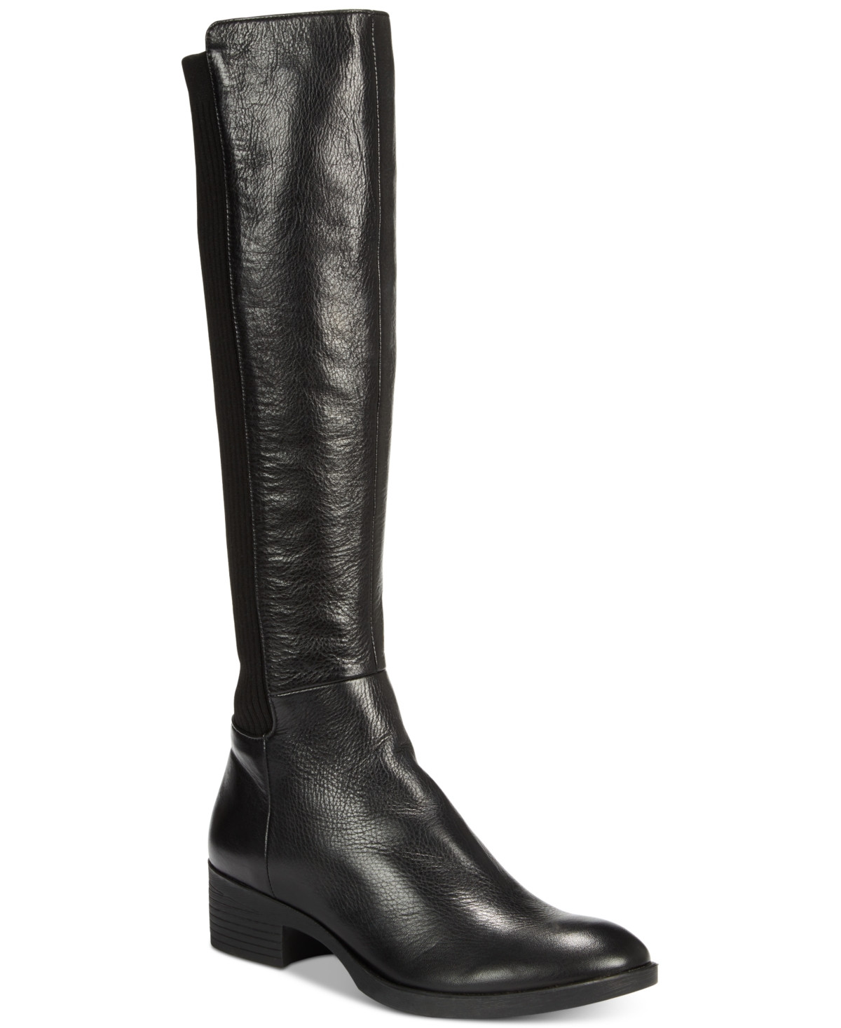 Kenneth Cole New York Women's Levon Tall Shaft Knee High Riding Boots - Black Leather | Macy's