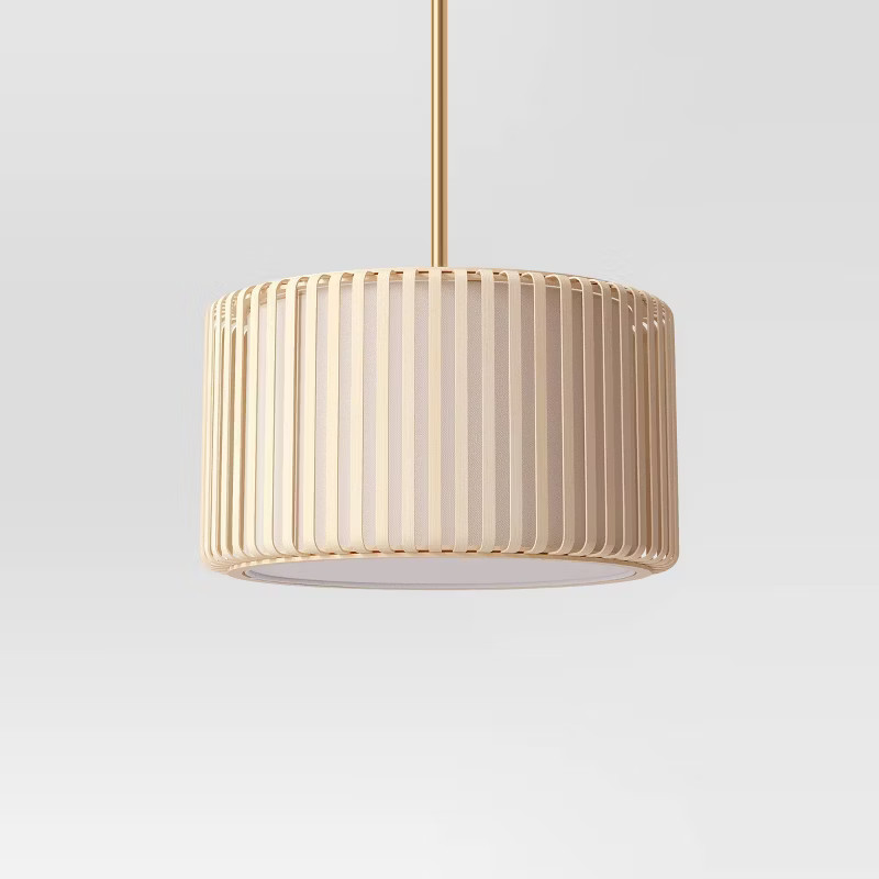 Bamboo Ceiling Drum Light Natural - Threshold™ | Target