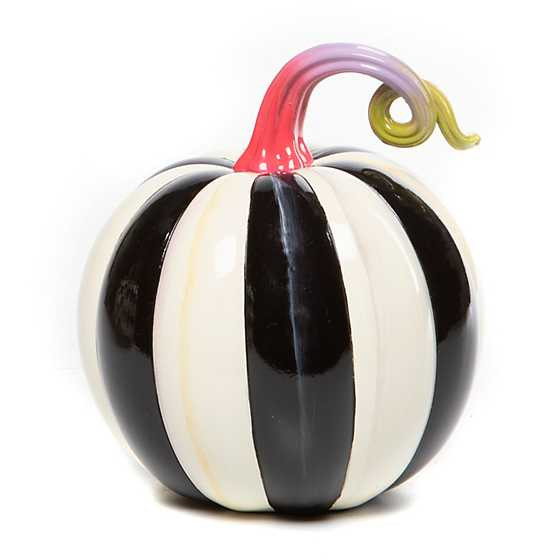 Fortune Teller Courtly Stripe Pumpkin - Small | MacKenzie-Childs