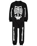 The Children's Place Baby and Toddler Halloween Snug Fit Cotton One Piece Zip Up Pajamas, Glow Skele | Amazon (US)