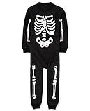 The Children's Place Baby and Toddler Halloween Snug Fit Cotton One Piece Zip Up Pajamas, Glow Skele | Amazon (US)