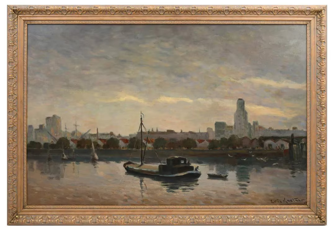 ERIC KASTNER argentina Original Oil 25.5h X 37w-argentine Harbor Scene stunning Frequent Exhibito... | Etsy (US)