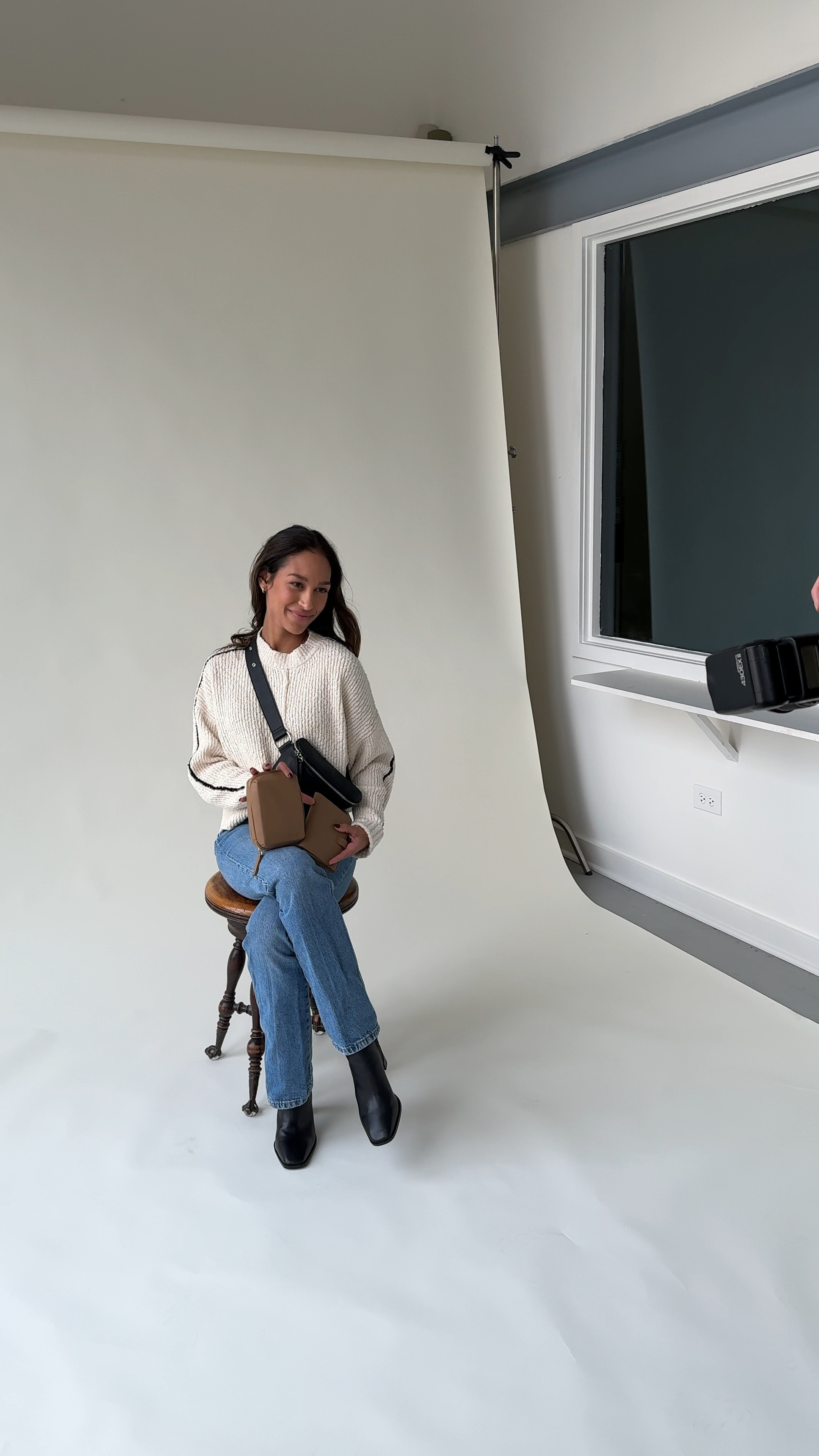 Our backdrop! It is such amazing quality! Worth the splurge if you’re looking for an extra tall one 