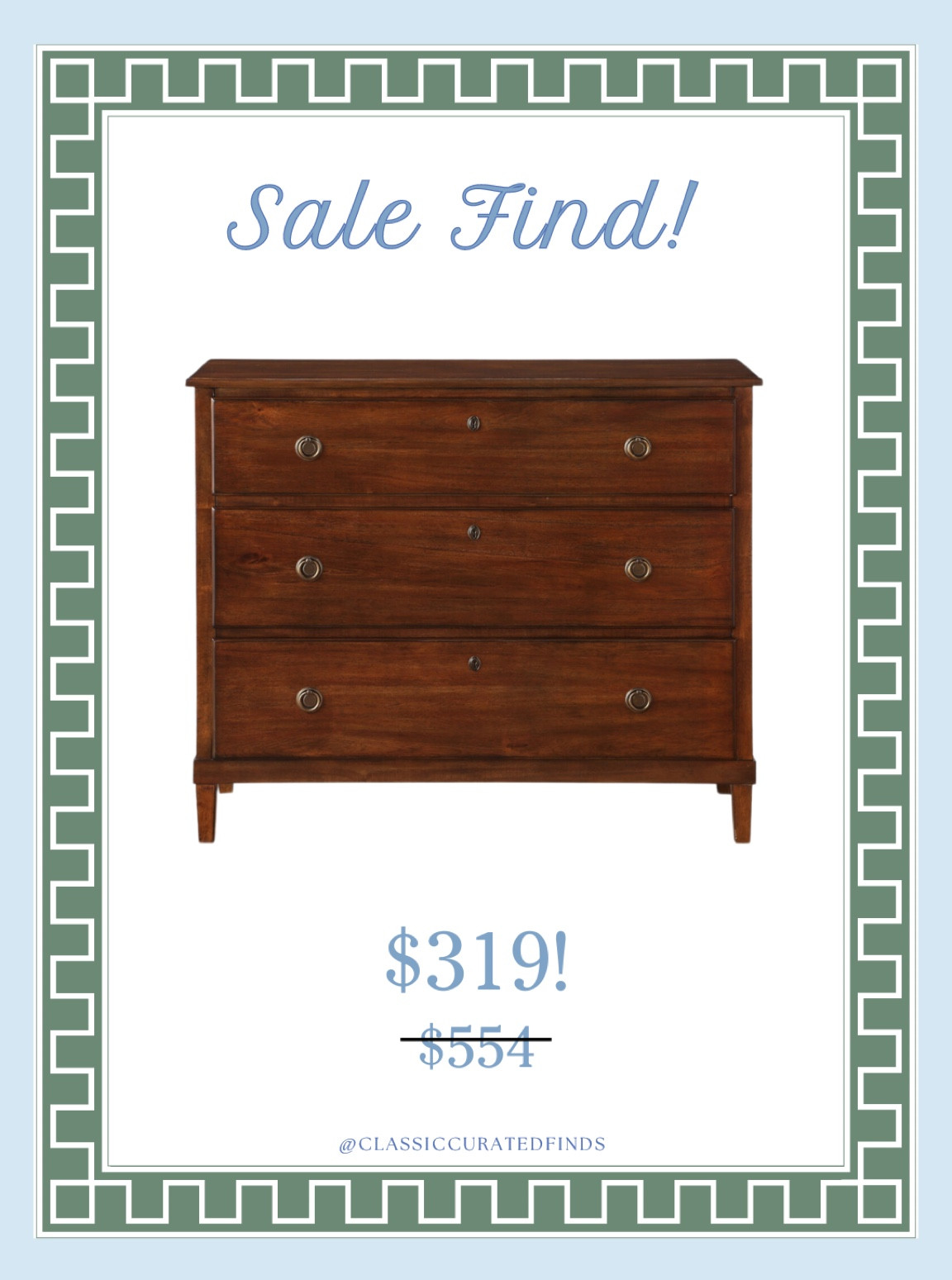 Highly rated 3 drawer chest on sale for $319!!🙌🏻

Home Decor, Antique Furniture, Furniture Sale, Accent Chest

#LTKhome #LTKSpringSale #LTKsalealert