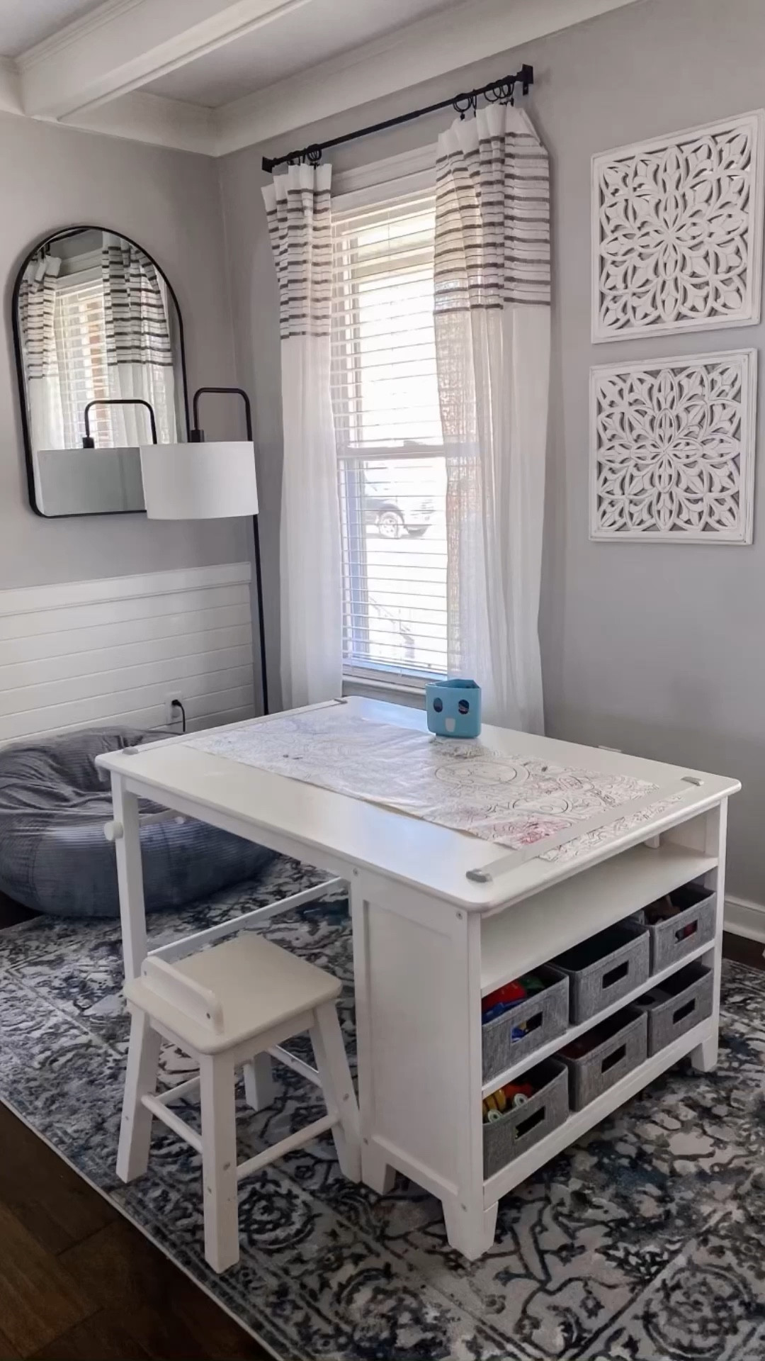 Our new learning table by Guidecraft has completely changed how our home functions and I’m so thankful. We couldn’t love it more. The table includes paint cups and a stand, six bins, a paper roll, and two stools 

#LTKkids #LTKhome #LTKfamily