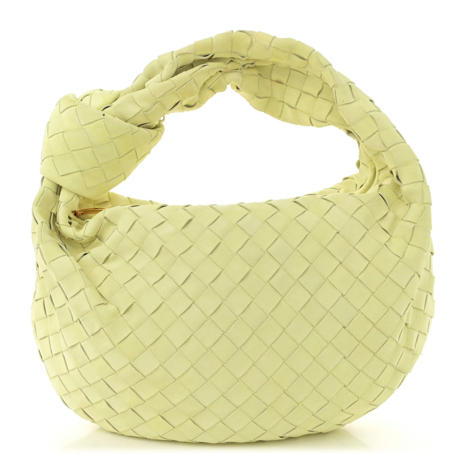 Suede Calfskin Intrecciato Teen Jodie Hobo Lemon Wash | FASHIONPHILE (US)