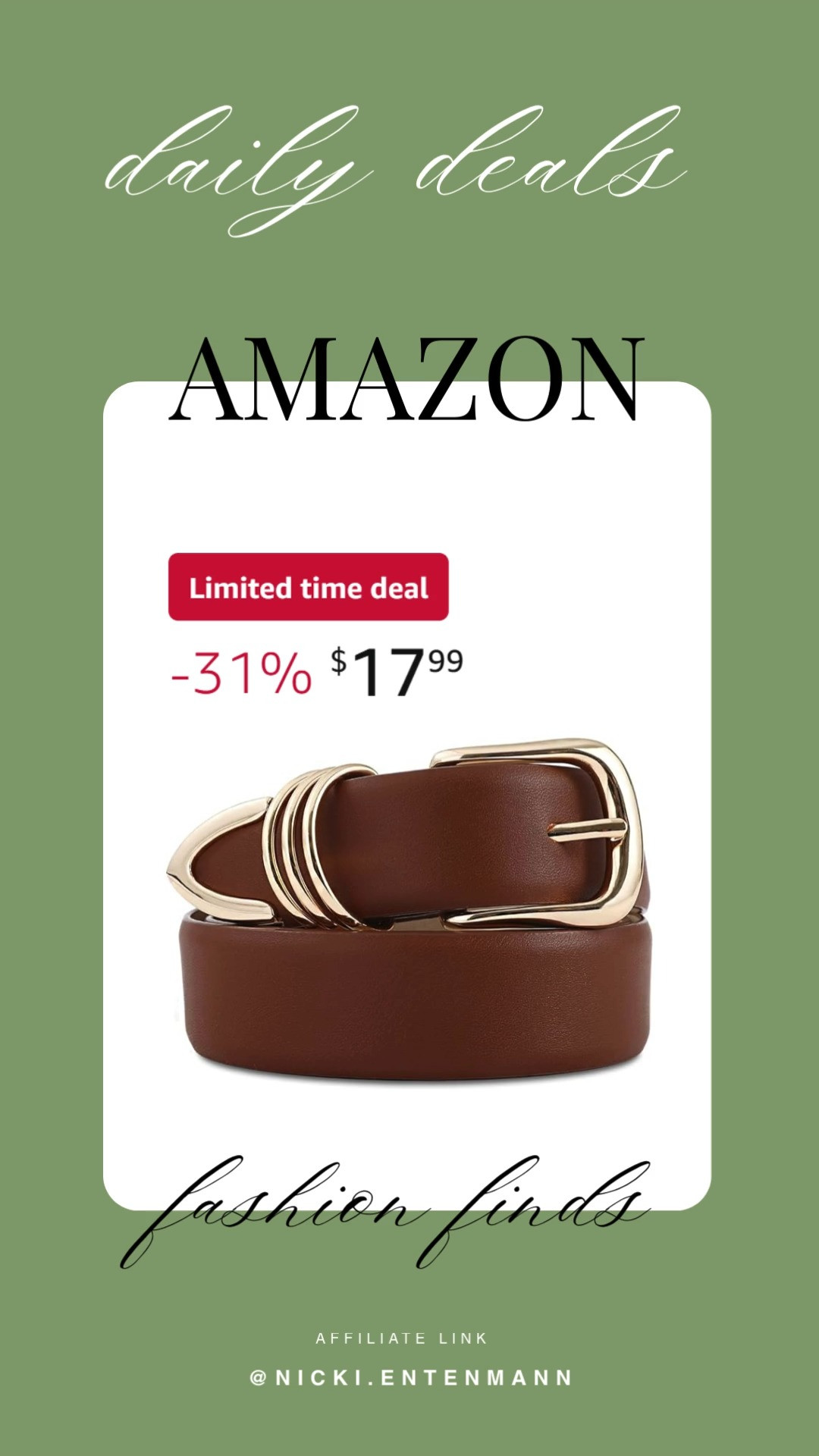 These leather belts with gold buckle bring cheerful polish and effortless charm to everyday outfits with timeless flair. #LeatherBelt #GoldBuckle #WomensFashion #MensStyle #WardrobeEssentials #OutfitIdeas #LifestyleLooks #ModernWear #CasualStyle #ClassicAccessory 👖✨💛
 

 #LTKootd #LTKBeauty #LTKWorkwear