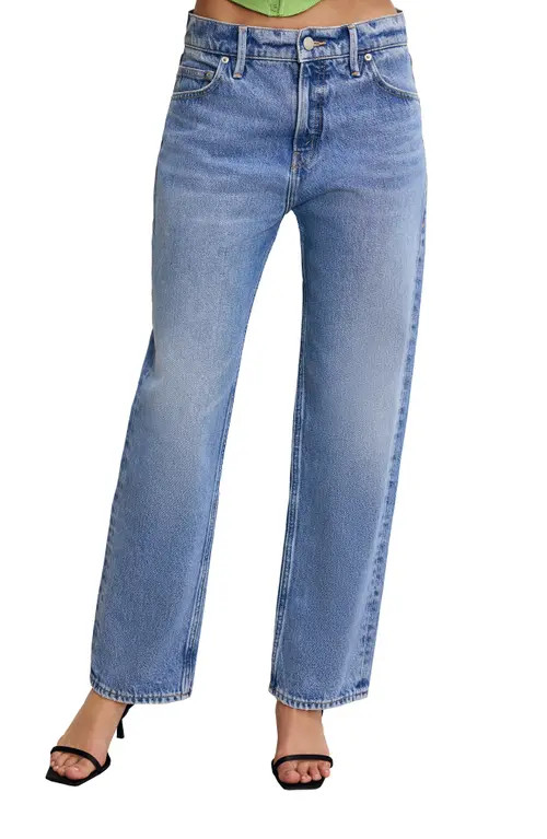 Good American Good Standard Straight Leg Jeans in Indigo885 at Nordstrom, Size 15 | Nordstrom