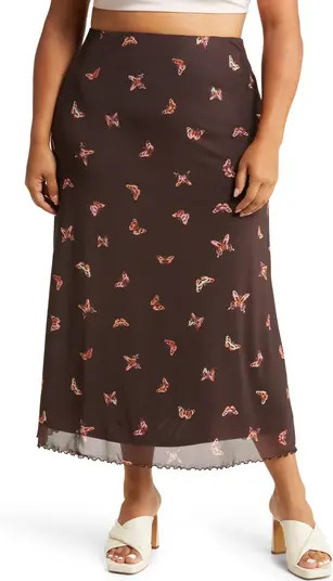 BP. Butterfly Print Mesh Skirt | Nordstrom | Nordstrom