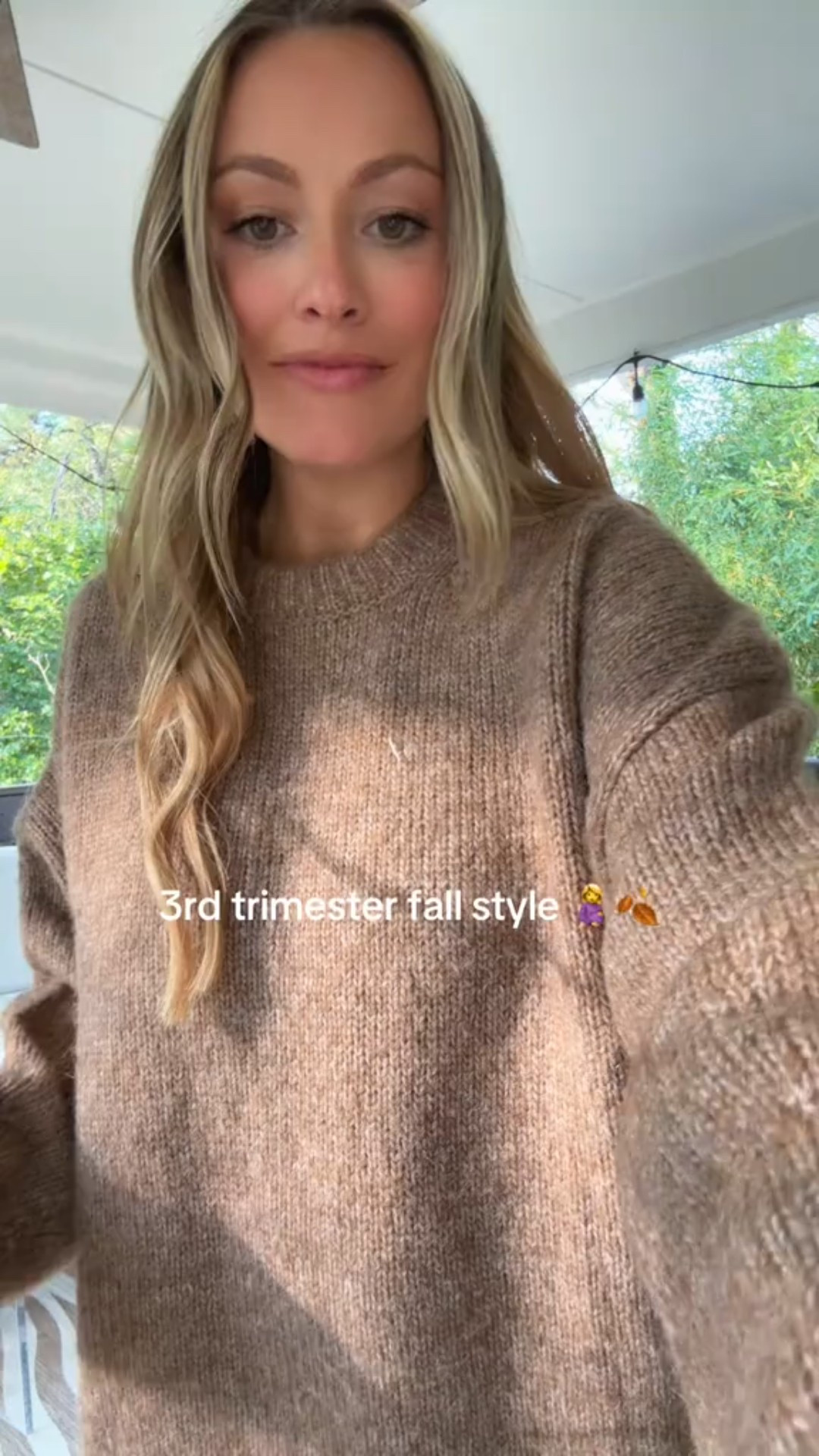 Oversized crew neck sweater paired with gingham pants (petite friendly) 🤌🏼 the perfect monochrome outfit for fall weather 🍂 wearing size small in both! note I’m 27 weeks pregnant & love that I can wear this outfit with or without a baby bump 🤠 linked exact fit with some Amazon dupes too! Xo 

#LTKBump #LTKPetite #LTKSeasonal