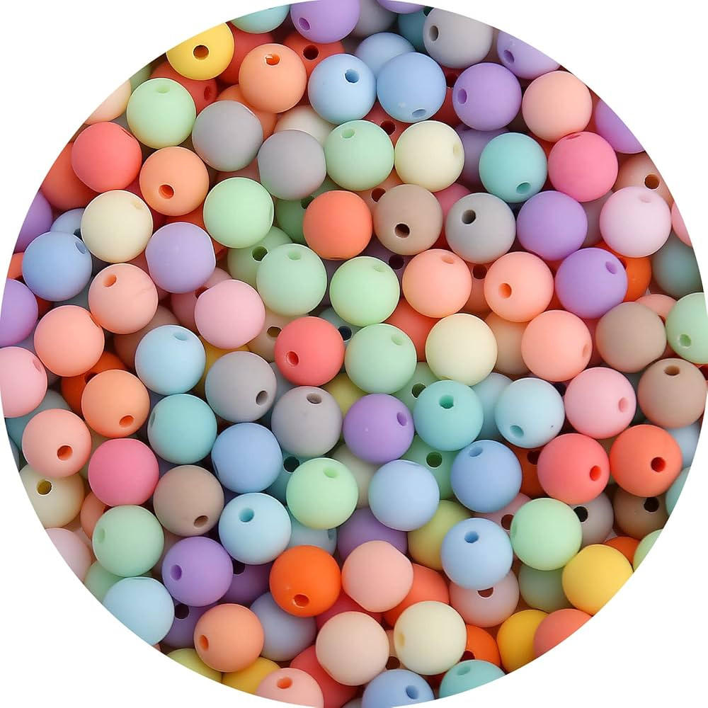 1000PCs 6MM Matte Mix Colors Acrylic Round Beads, Frosted Round Acrylic Balls Gumball Beads, Bubb... | Amazon (US)
