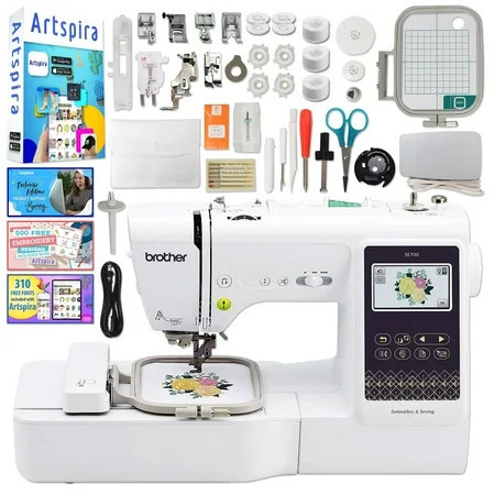 Brother SE700 Embroidery & Sewing Machine w/ 4" x 4" Hoop & 40+ Accessories | Walmart (US)