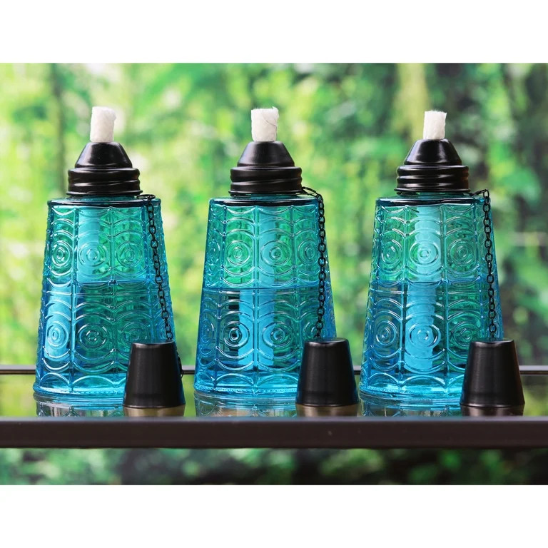 Seraphic Citronella Table Top Torches for Outdoor Patio, 16oz Decorative Glass Torch Citronella O... | Walmart (US)