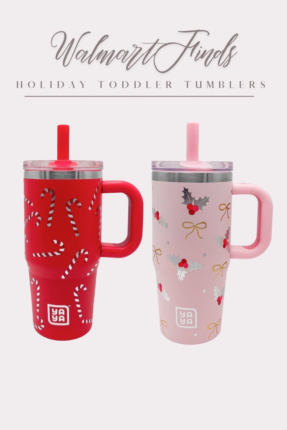 The cutest holiday tumblers perfect size for toddlers and kids!