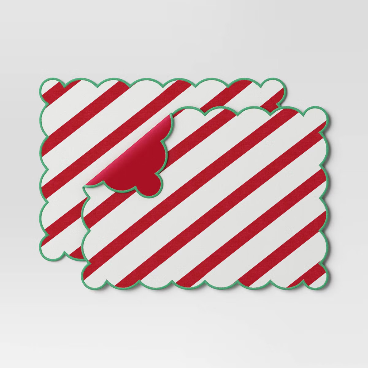 2pk Reversible Red Striped Placemat Set - Threshold™ | Target