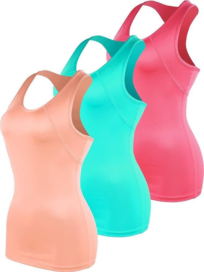 CADMUS Women's 3 Pack Compression Tank Dry Fit Base Layer | Amazon (US)