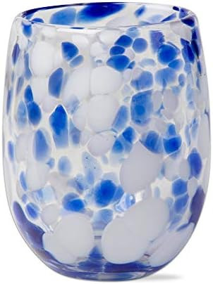 TAG Confetti Stemless Wine Glass Blue Multi Blue | Amazon (US)