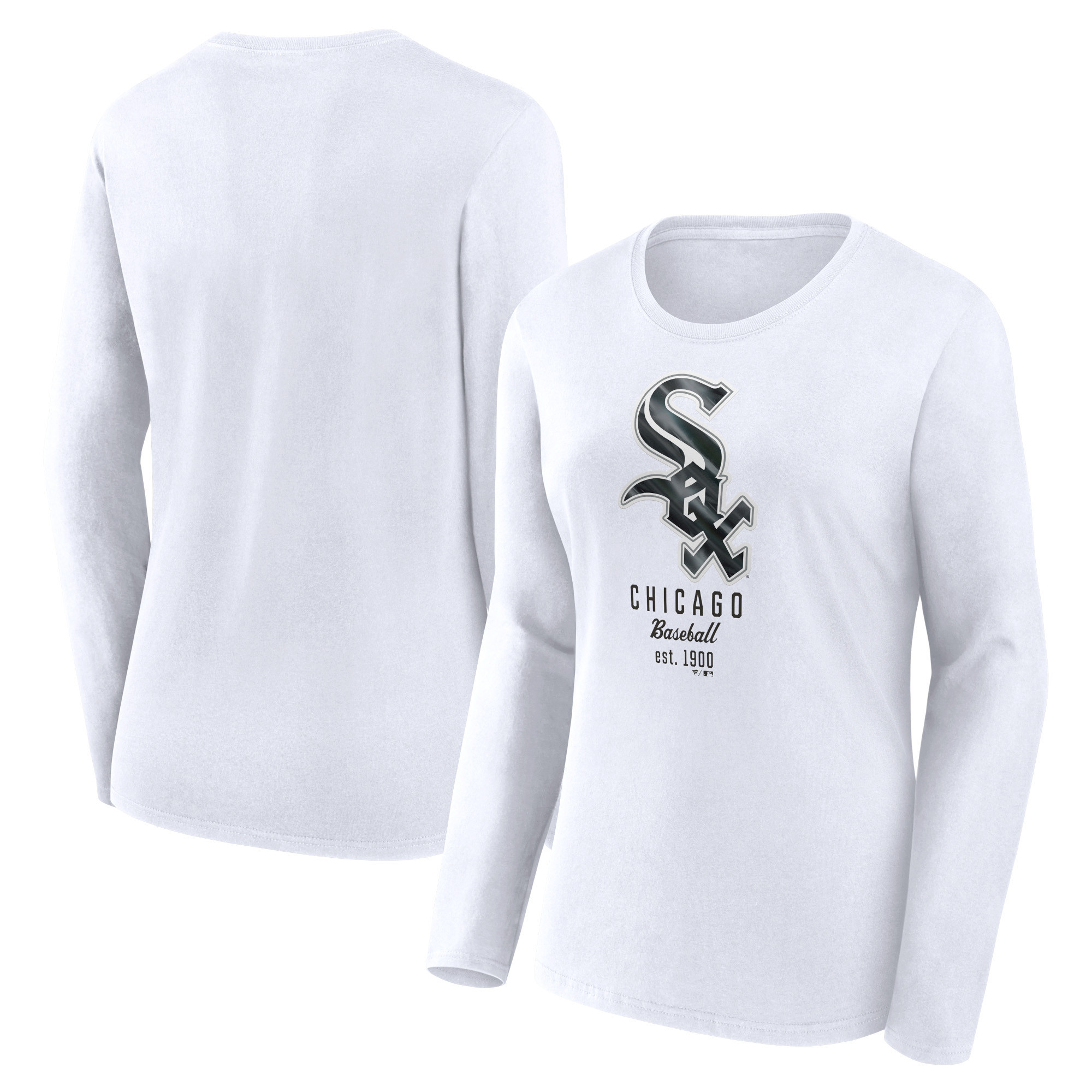 Women's Fanatics White Chicago White Sox Lightweight Fitted Long Sleeve T-Shirt | Fanatics