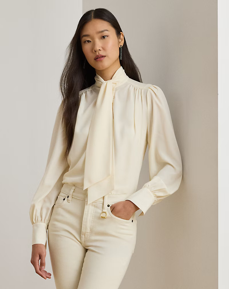 Georgette Tie-Neck Blouse | Ralph Lauren (UK)