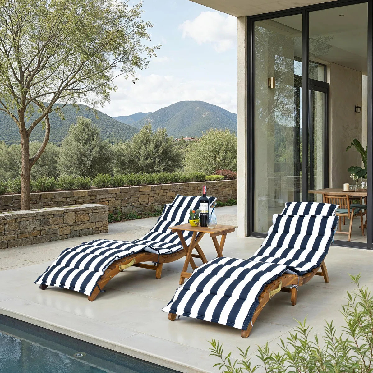 Alois Chaise Lounge Set with Cushion and Table | Wayfair North America