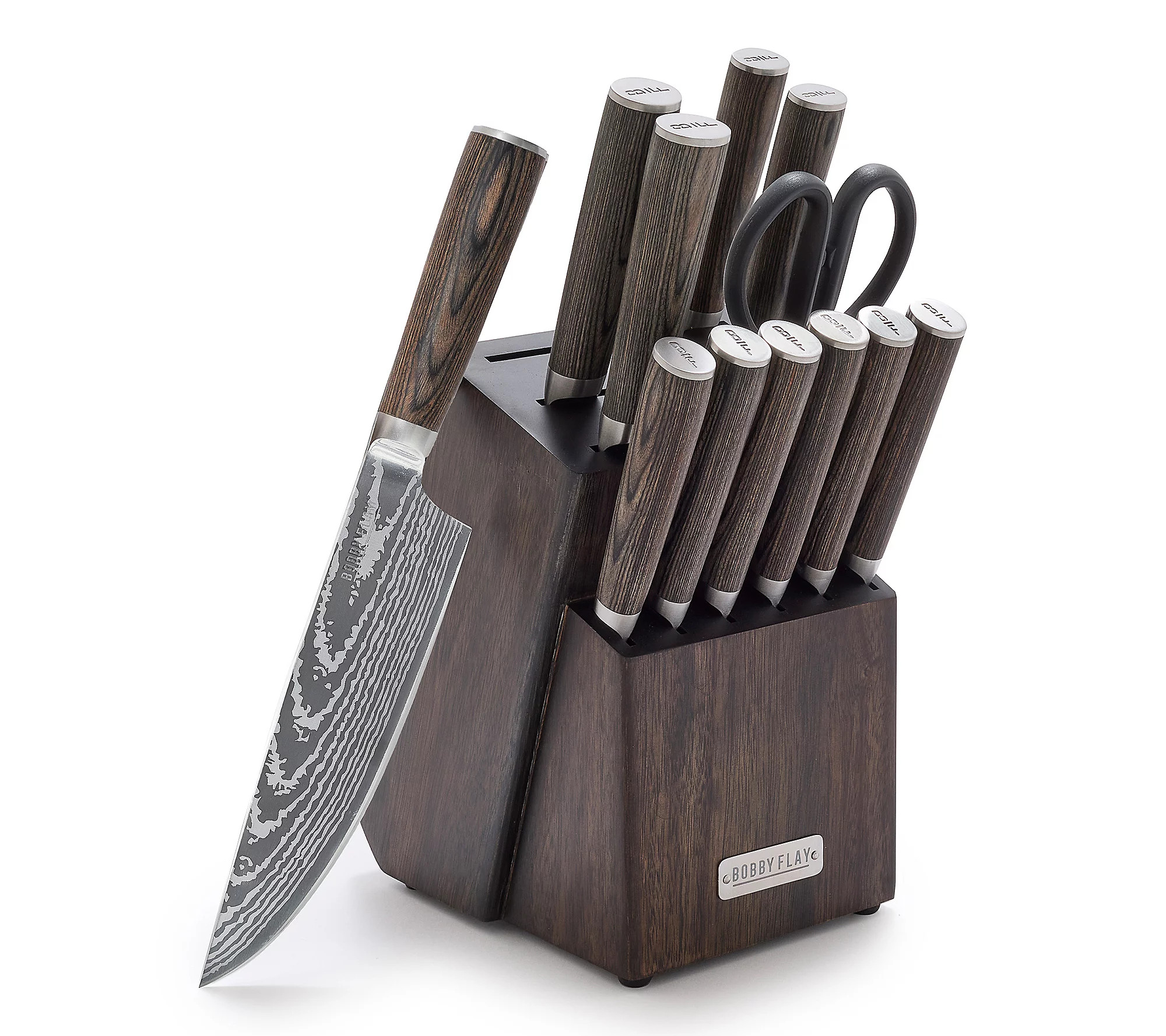 Bobby Flay by GreenPan Stainless Steel 13 PC Knife Block Set | QVC