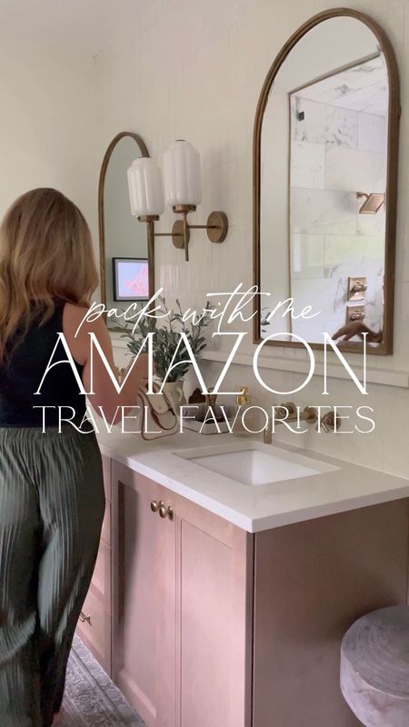 Amazon travel favorites! Both the toiletry and makeup bags hold so much, they are total must haves for me!

amazon finds, aesthetic travel, on trend travel, travel outfit, travel accessories, travel bag, travel outfit, amazon fashion