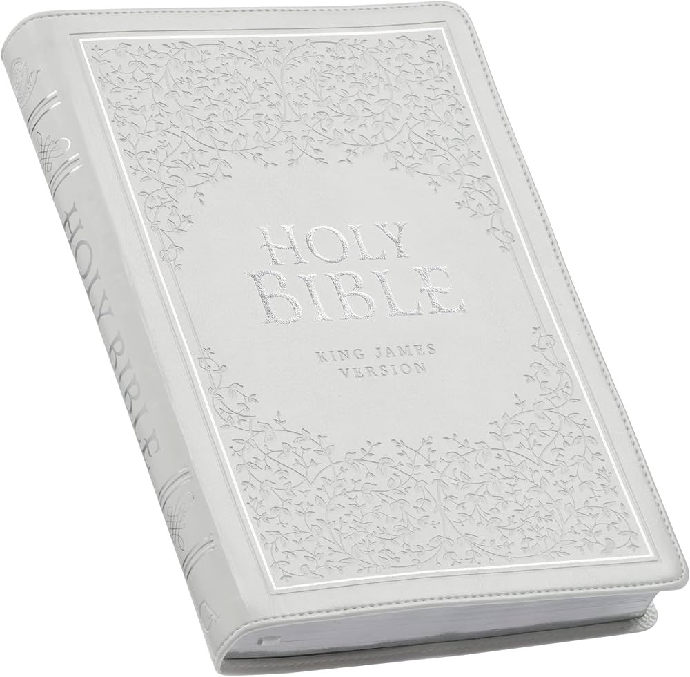 KJV Holy Bible, Thinline Large Print Faux Leather Red Letter Edition Thumb Index & Ribbon Marker,... | Amazon (US)