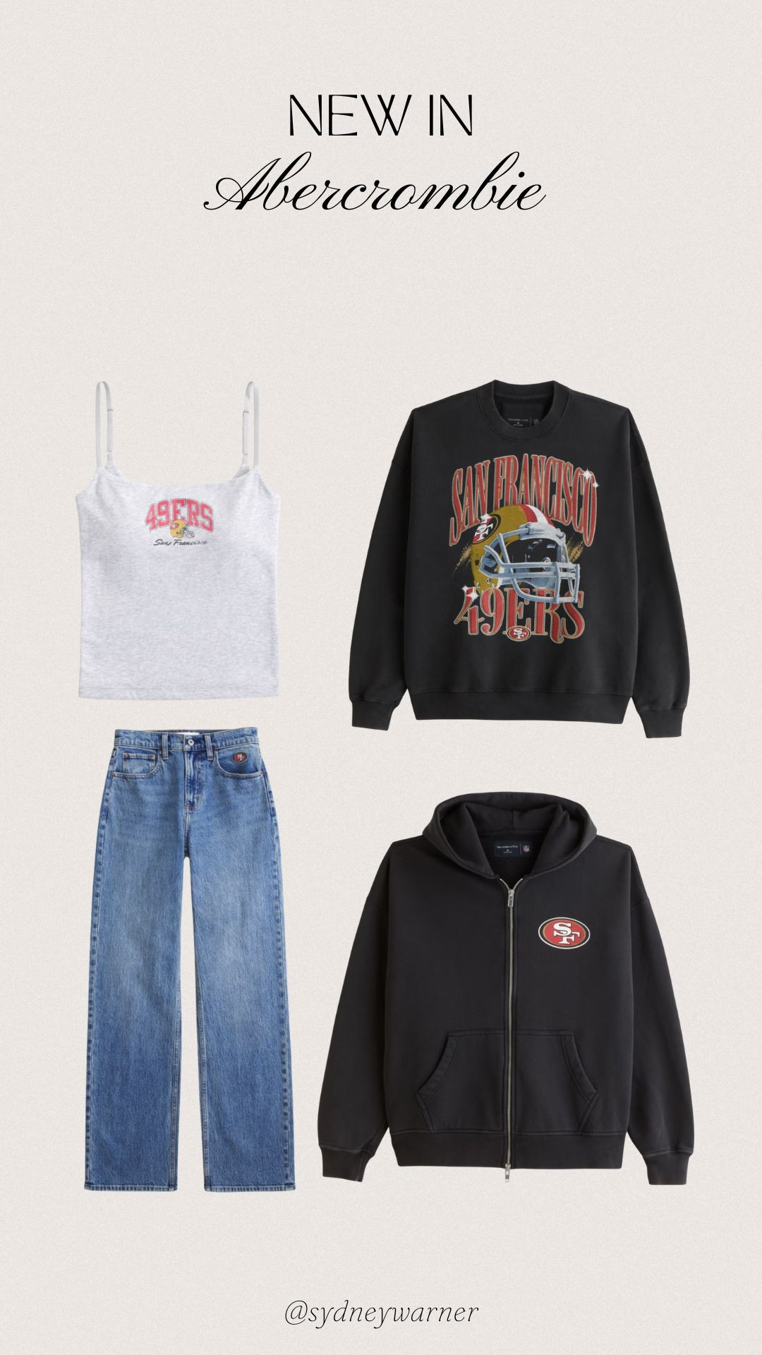 NEW 49ers gear from Abercrombie!  

 #LTKootd #LTKSeasonal #LTKFindsUnder100
