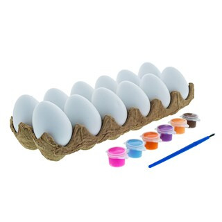 DIY Easter Egg Painting Kit – Blank Plastic Eggs with Paints & Brush for Decorating | Michaels Stores