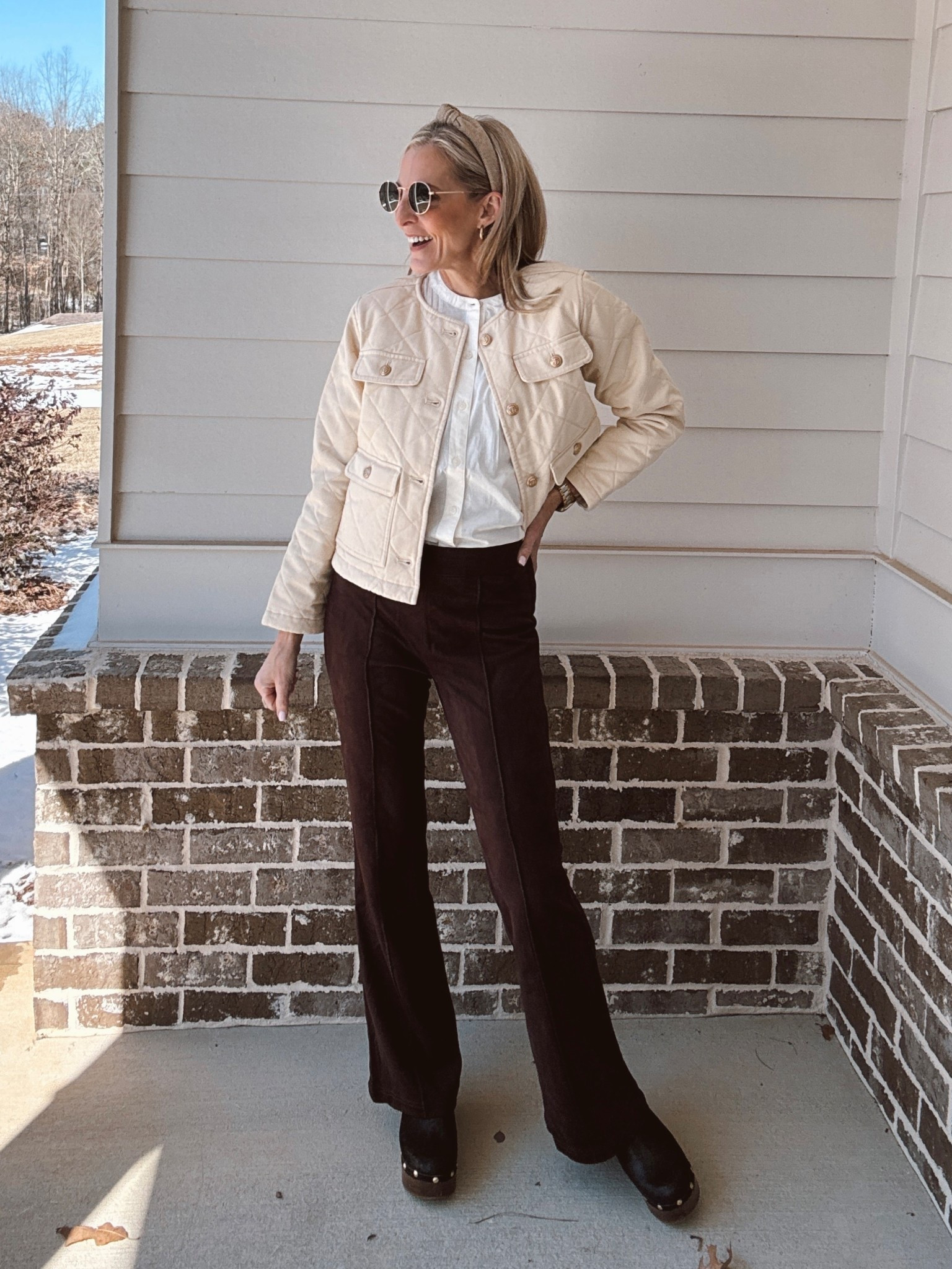 These faux suede pants are a Luxe look with the ease of pull on style for under $20. Comes in two colors. I am wearing a size small. I paired with this pin tuck blouse ($14). For a total look under $35. 😳

#LTKValentine #LTKdayinmylife #LTKootd