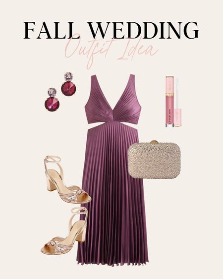 Fall wedding guest look. I love this satin maxi dress and knot detail heels. 

#LTKwedding #LTKSeasonal #LTKstyletip