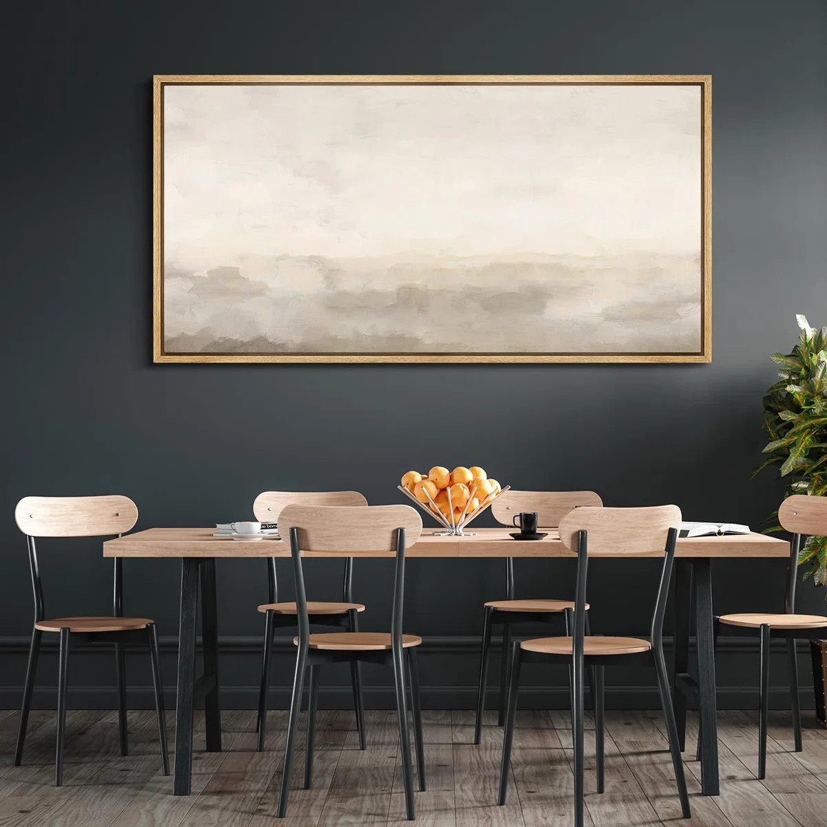 Minimal Landscape Muted Abstract Minimalist Neutral Décor Extra Large Framed Canvas Print Wall A... | Wayfair North America