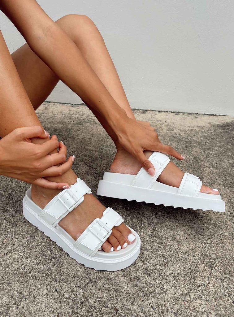 Ma Belle Sandals All White | Princess Polly US
