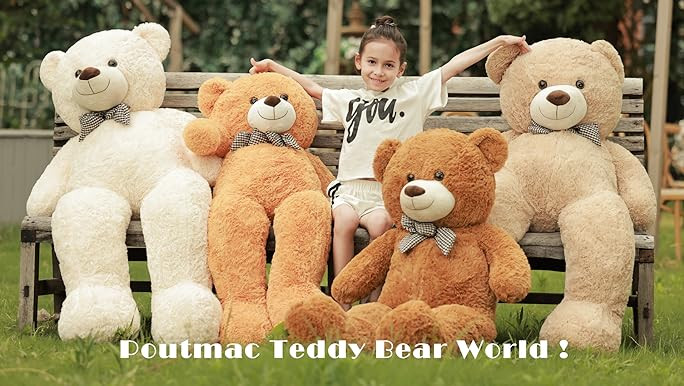 Tezituor 4ft Big Teddy Bear Stuffed Animals, Giant Stuffed Bear Plush Toys, 47 Inch Soft Teddy Be... | Amazon (US)