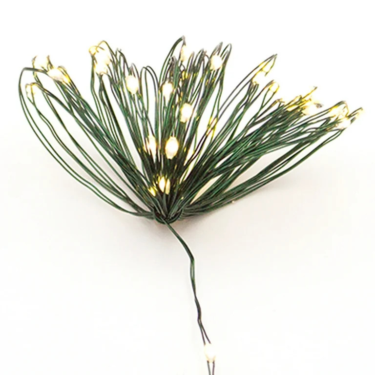 36-Count Warm White LED Christmas String Lights with Green Wire, 13 ft, by Holiday Time | Walmart (US)
