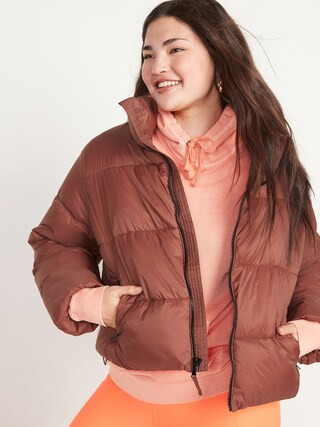 Water-Resistant Frost Free Short Puffer Jacket for Women | Old Navy (CA)