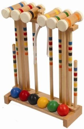 Amish Made Croquet Set game- 6 player- Durable- Hardwood by Framco | Amazon (US)