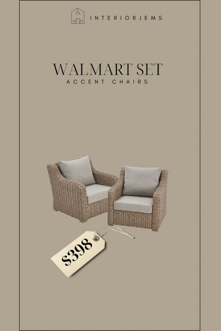Love the set of woven comfy chairs from Walmart, a set of two for under $400, they are also so comfortable, I tried them in store and loved them patio furniture must have

#LTKhome #LTKstyletip #LTKsalealert