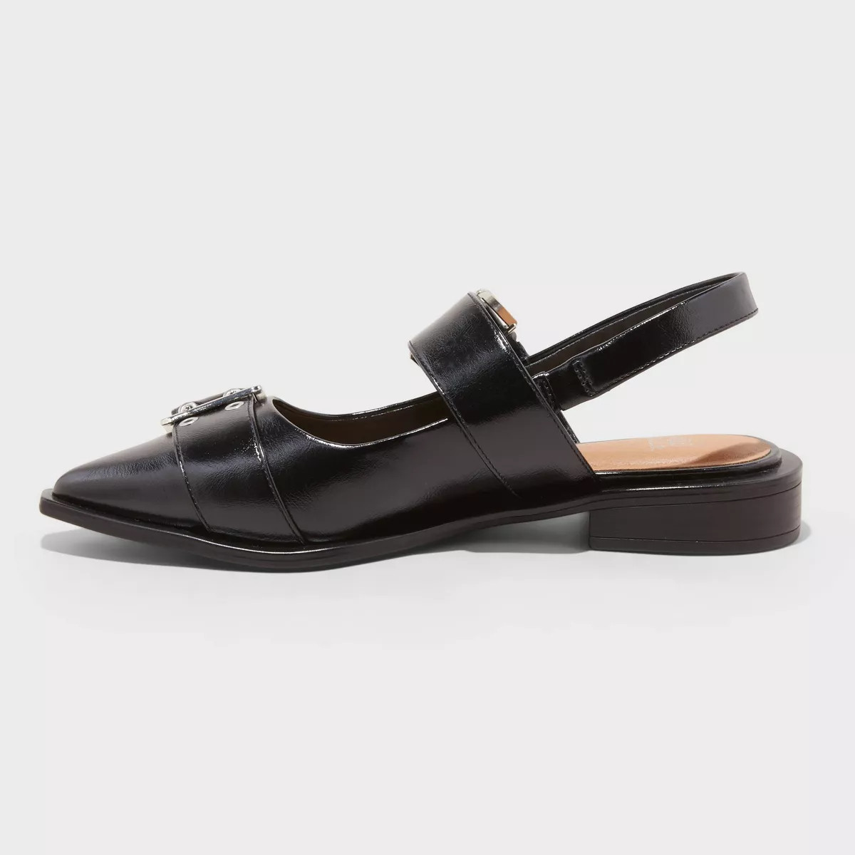 Women's Peyton Double Buckle Slingback Flats with Memory Foam Insole - Wild Fable™ | Target