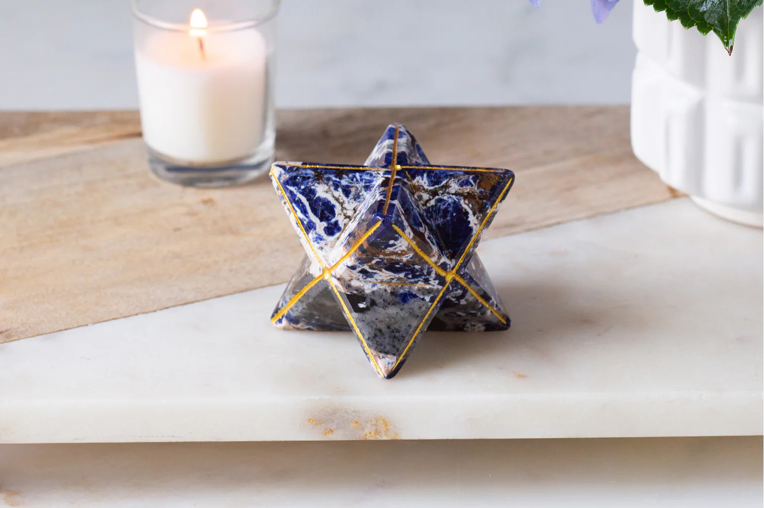 Kabbalah Crystal - Sodalite Star of David | Adara Rituals