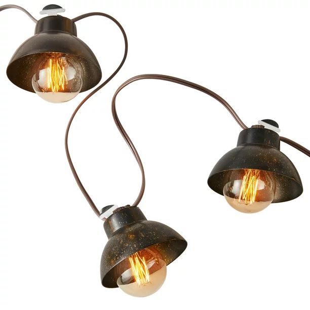Better Homes & Gardens 10-Count Vintage Filament Globe Metal Lantern Outdoor String Lights - Walm... | Walmart (US)
