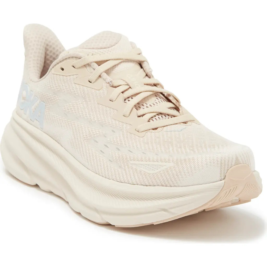 HOKA Clifton 9 Running Shoe in Shifting Sand/eggnog at Nordstrom, Size 14 | Nordstrom