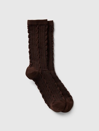 Twisted-Knit Crew Socks | Gap (US)