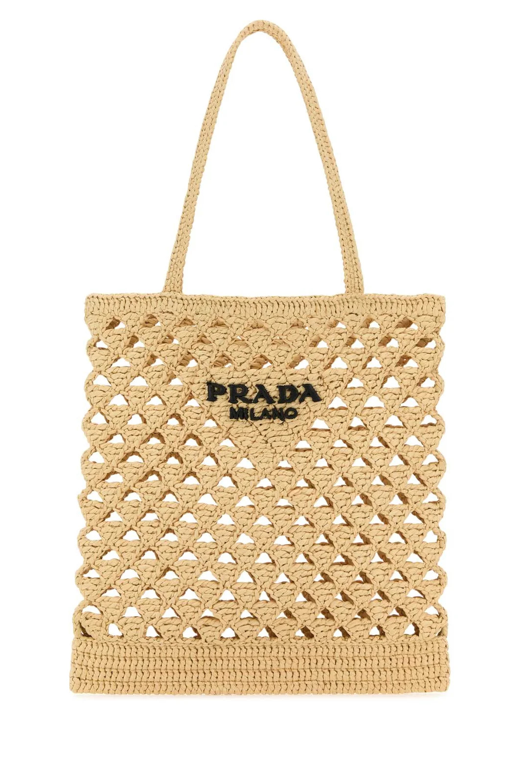 Prada Woven-Logo Top Handle Bag | Cettire Global