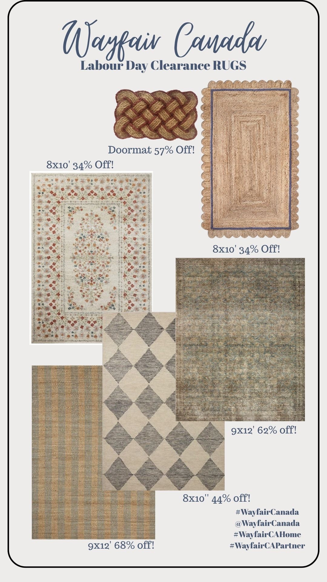 My rug sale picks from the Wayfair Canada Labour Day Clearance, on now until September 2, with up to 70% off and fast shipping!

 #LTKCanada #LTKcasa #ltkhome #ltksalealert #WayfairCAPartner #WayfairCAHome @WayfairCanada





#LTKHome #LTKSaleAlert #LTKHome