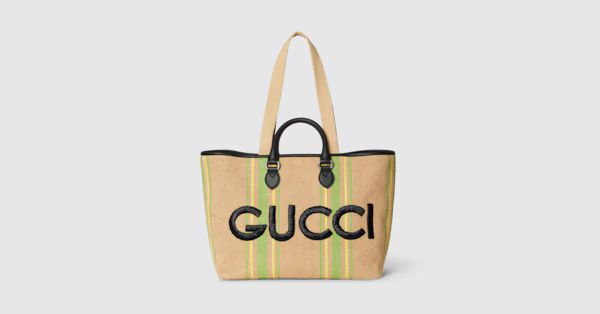 Large tote bag with Gucci embroidery | Gucci (US)