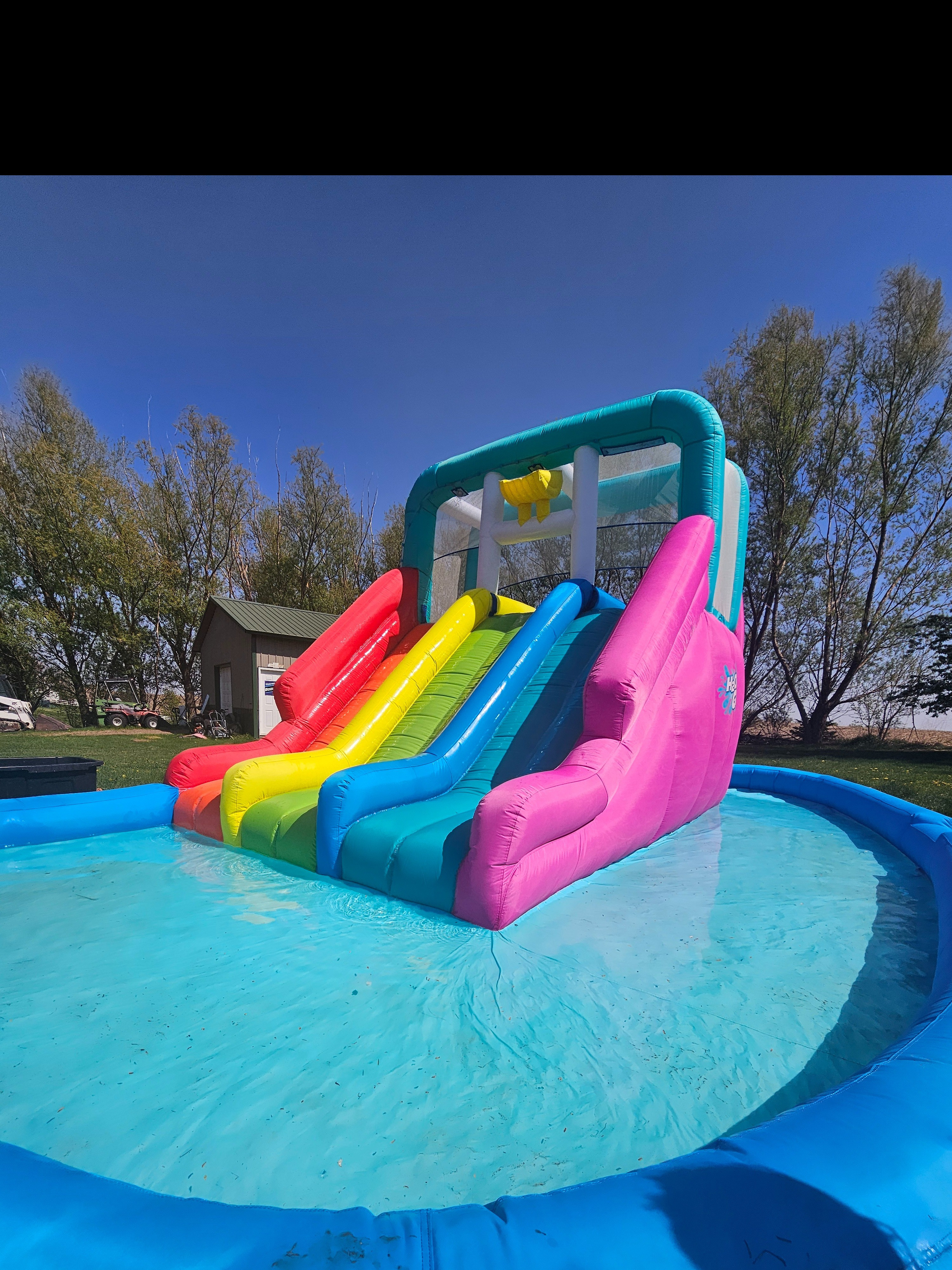 Water bounce house perfect for summer ☀️ kid and adult friendly! Thick lining and multiple attachments. 

#LTKSeasonal #LTKHome #LTKKids