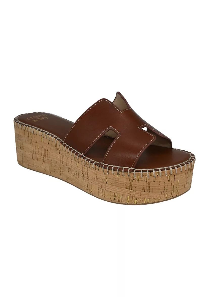 Raven H Band Platform Cork Sandals | Belk